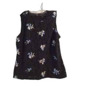Ann Taylor Black Floral Blouse